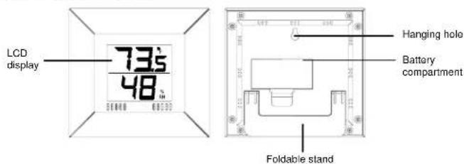 LCD display 735 48" Hanging hole Battery compartment Foldable stand