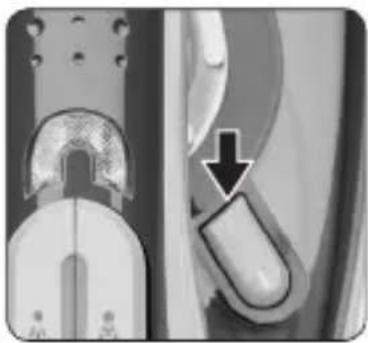 Close-up of a mechanical component with a highlighted part and arrow (no visible text or symbols)