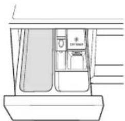 Line drawing of a cabinet interior with shelves and doors (no text or symbols).