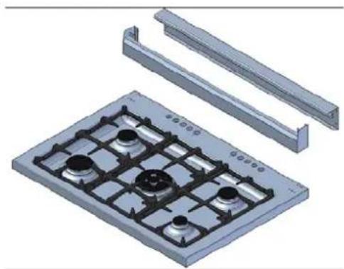 BERTAZZONI MAS36 5 GAS XT - INSTALLING THE BACKGUARD - 1
