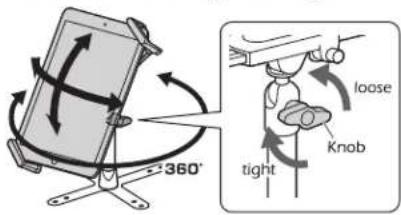 360° loose Knob tight
