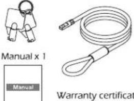Manual x 1 Manual Warranty certificat