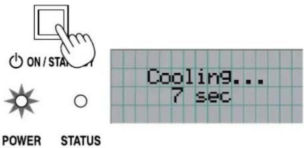 ON / STAI Power STATUS Cooling... 7 sec