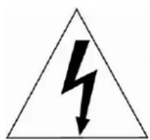 Warning symbol image showing a lightning bolt inside a triangle with a downward arrow