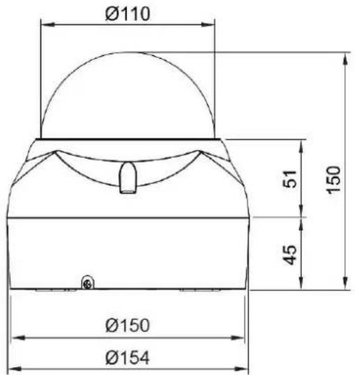 Ø110 51 150 45 Ø150 Ø154