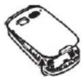 PANASONIC KX-TU456EX - SIM-kaardi, micro SD-kaardi ja aku sisestamine - 1