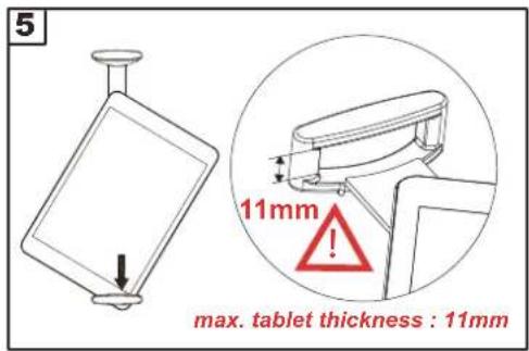 5 11mm max. tablet thickness : 11mm