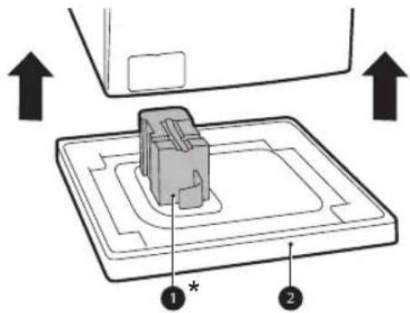 LG F2WV9S8P2E - Seadme vahtplastist aluselt maha töstmine - 1