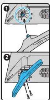 Technical diagram showing two-step assembly of a mechanical component with labeled parts and directional arrows