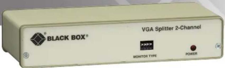 BLACK BOX® VGA Splitter 2-Channel MONITOR TYPE POWER