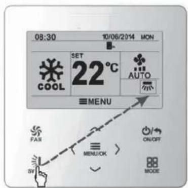 08:30 10/06/2014 MON SET COOL 22°C AUTO MENU FAIR ON/OFF SV MENUCK MODE