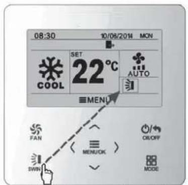 08:30 10/08/2014 MON SET 22°C AUTO COOL MENU FAN OILOFF SWIN MENUOK MODE