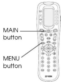 MAIN button MENU button