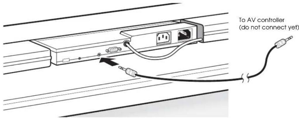 To AV controller (do not connect yet)