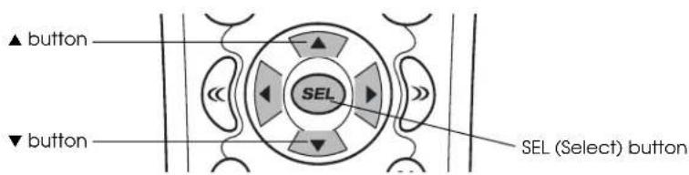▲ button ▼ button SEL SEL (Select) button