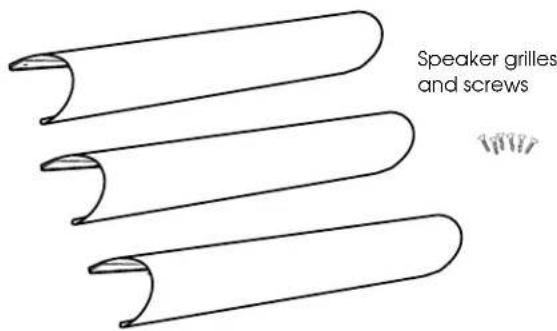 Speaker grilles and screws