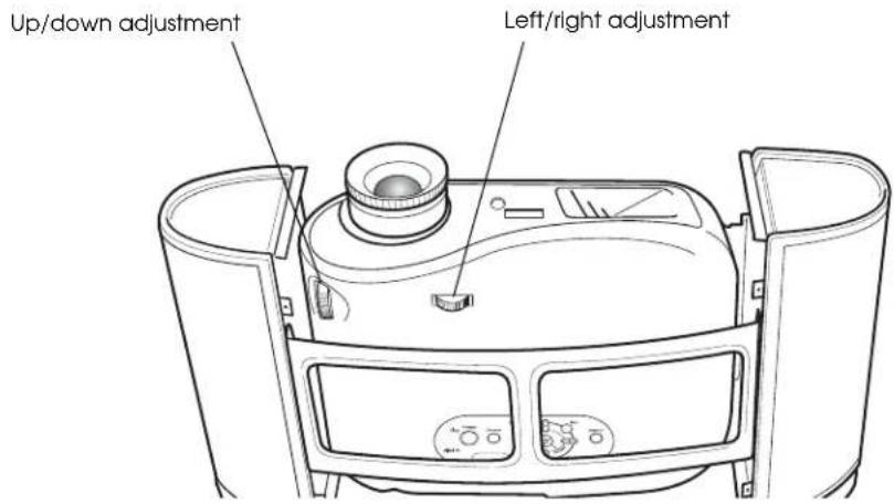 Up/down adjustment Left/right adjustment