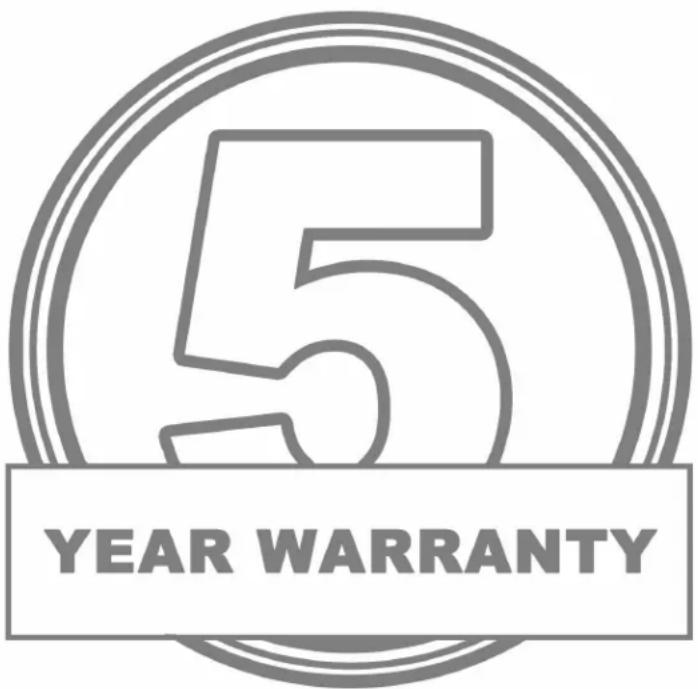 5 YEAR WARRANTY