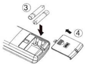 Diagram showing a device's internal components with numbered parts and directional arrows indicating assembly or operation.