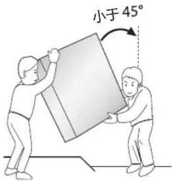 小于45°