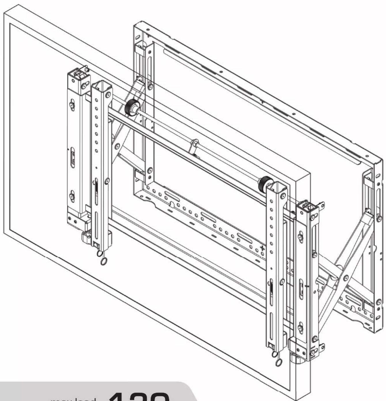 Edbak VWFS95-P - VWFS95-P 90"-95" Video Wall Mount, Portrait - 1