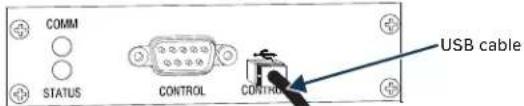 COMM STATUS CONTROL CONTROL USB cable