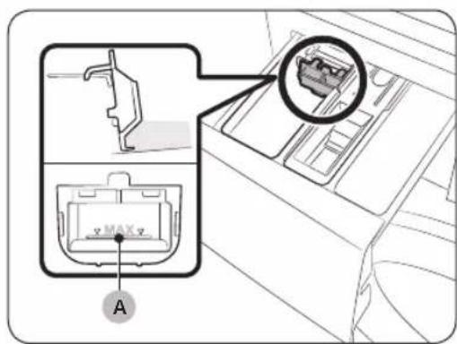 Diagram showing car air intake components with labeled parts and a magnified inset highlighting the component.