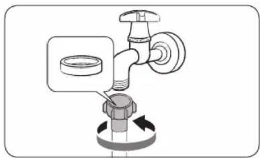 SAMSUNG WW8ST5541AT - Connecting to a threaded water tap - 1