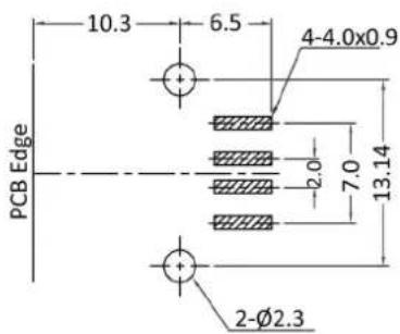 PCB Edge 10.3 6.5 4-4.0x0.9 2.0 7.0 13.14 2-Ø2.3