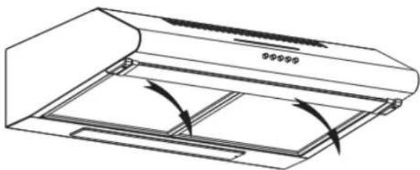 Diagram of a airflow system inside a fan or duct (no text or symbols)