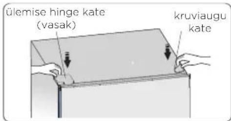 ülemise hinge kate (vasak) kruviaugu kate