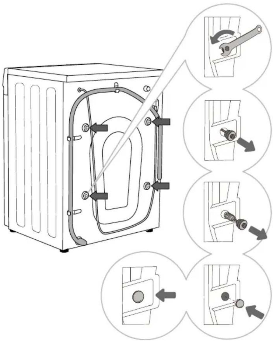 GORENJE WNHA62SASEU - TRANSPORDIPOLTIDE/-KRUVIDE EEMALDAMINE - 1