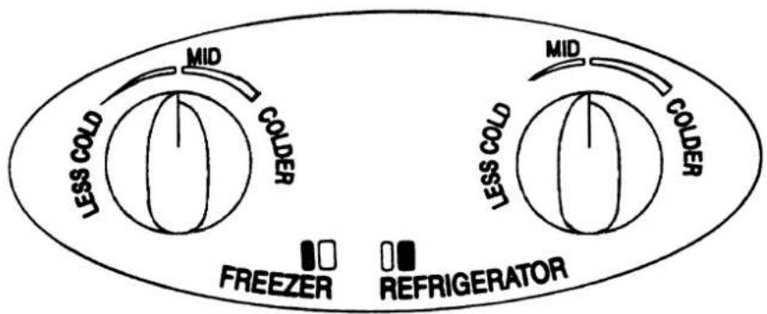 LESS COLD MID COLDER FREEZER REFRIGERATOR LESS COLD MID COLDER