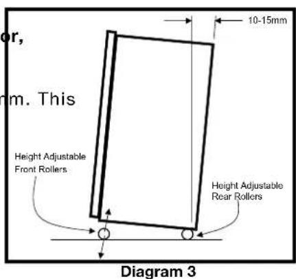 or, m. This Height Adjustable Front Rollers 10-15mm Height Adjustable Rear Rollers Diagram 3