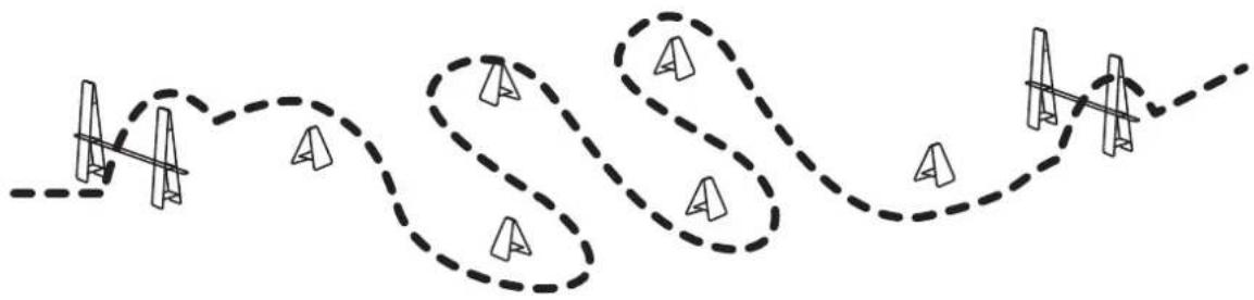 graph TD A["Start"] --> B{Path} B --> C["Point 1"] B --> D["Point 2"] B --> E["Point 3"] B --> F["Point 4"] B --> G["Point 5"] B --> H["Point 6"] B --> I["Point 7"] B --> J["Point 8"] B --> K["Point 9"] B --> L["Point 10"] B --> M["Point 11"] B --> N["Point 12"]