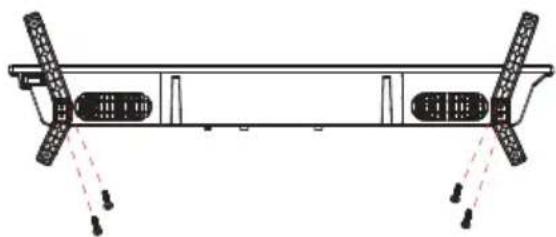 Technical line drawing of a mechanical assembly with two vertical supports and a horizontal beam, no text or symbols present.