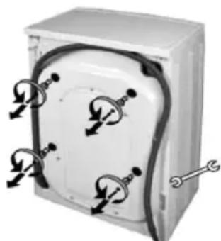 BEKO WRE6511WBD - ШАГ 3. Удаление транспортировочных креплений - 2