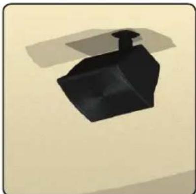 3D-rendered black geometric object with a pointed top and shadow, no text or symbols visible