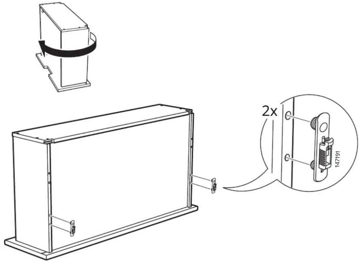 Technical diagram showing a mechanical assembly with a 2x magnified inset of a component labeled '147191'.