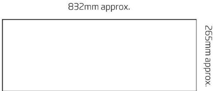 832mm approx. 265mm approx.
