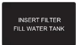 INSERT FILTER FILL WATER TANK