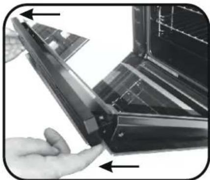 HOOVER HON205B/E - REMOVAL AND CLEANING OF THE GLASS DOOR - 7