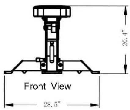 20.4" Front View 28.5"
