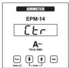 AMMETER EPM-14 Ctr A~ TRUE RMS Exc Clam 0.5 ↓ Clear ↑ Set