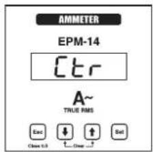 AMMETER EPM-14 Ctr A~ TRUE RMS Elect Down Up Set Close 0.5 Close 0.7 Set
