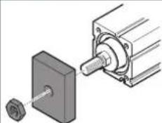 Festo EPCC-BS-45-125-3P-A - Mounting the attachment component on the piston rod - 5