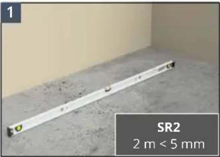 1 SR2 2 m < 5 mm