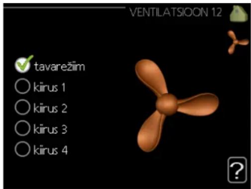 Nibe SHB 20 - MENÜÜ 1.2 - VENTILATSIOON (LISASEADE ON VAJALIK) - 1
