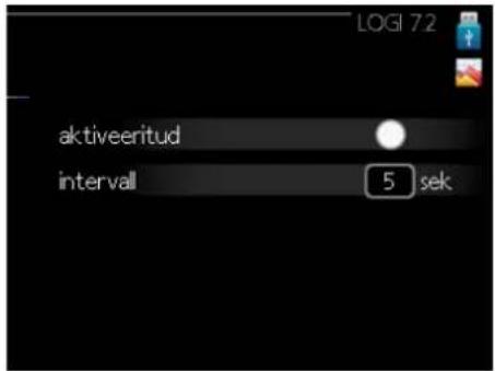 aktiveeritud intervall 5 sek