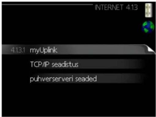 INTERNET 4.13 4.13.1 myUplink TCP/IP seadistus puhverserveri seaded